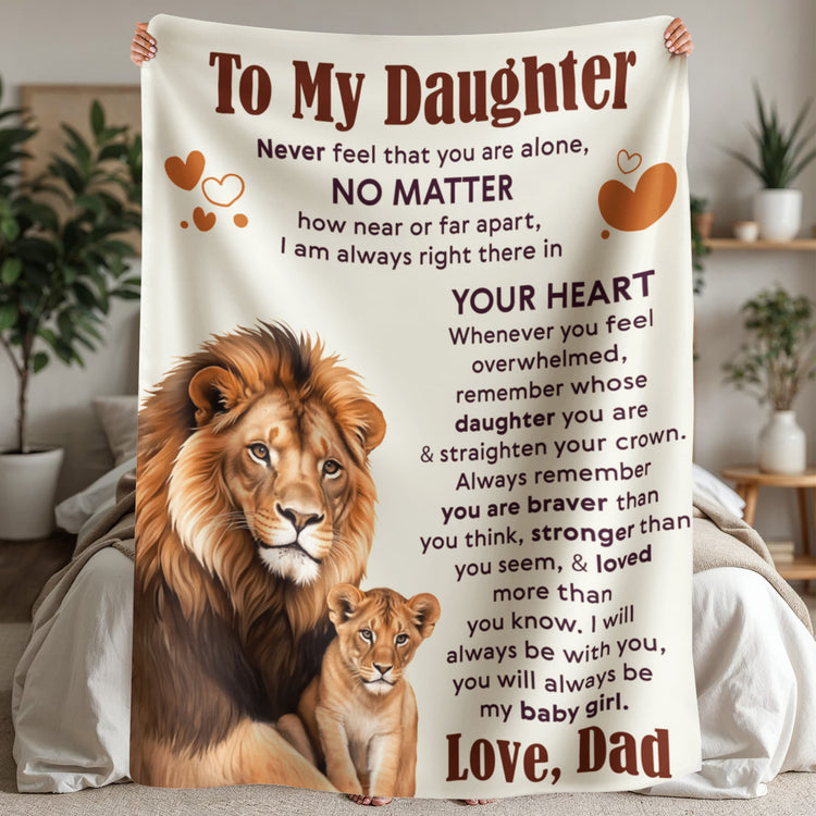 To My Daughter Never Feel Alone – Sherpa Fleece Blanket - Marlofy.com