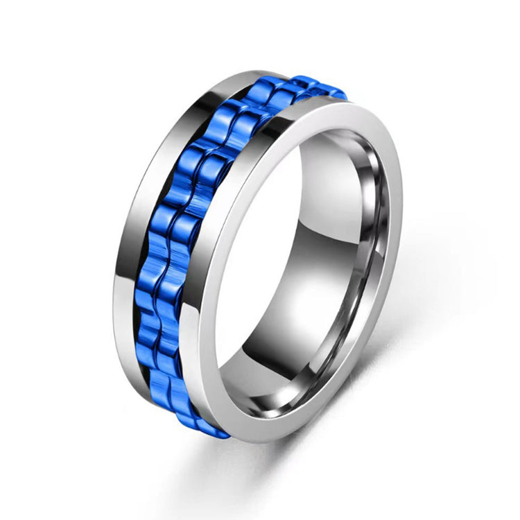 Stainless Steel Spinner Fidget Ring for Men - Marlofy.com