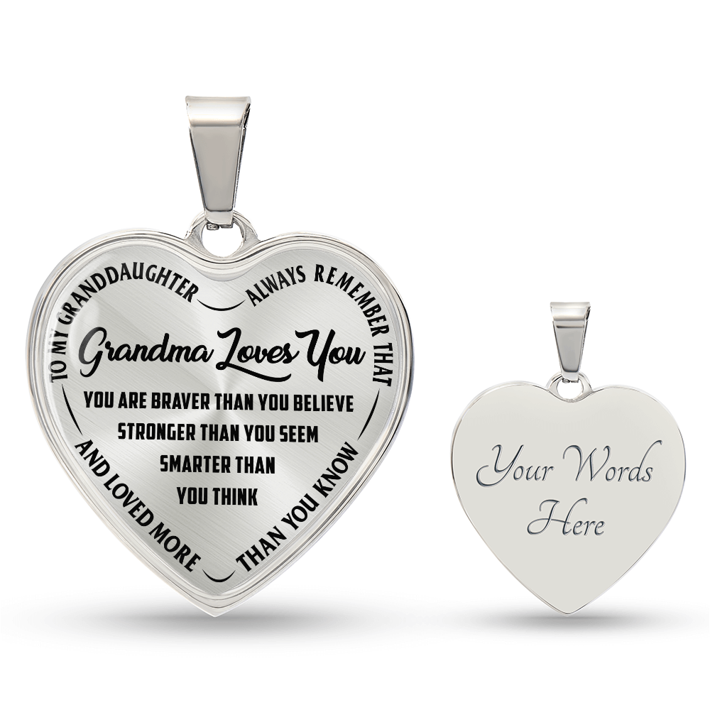 Grandma Loves You - Heart Necklace - Marlofy.com