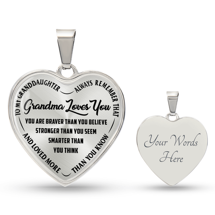 Grandma Loves You - Heart Necklace - Marlofy.com