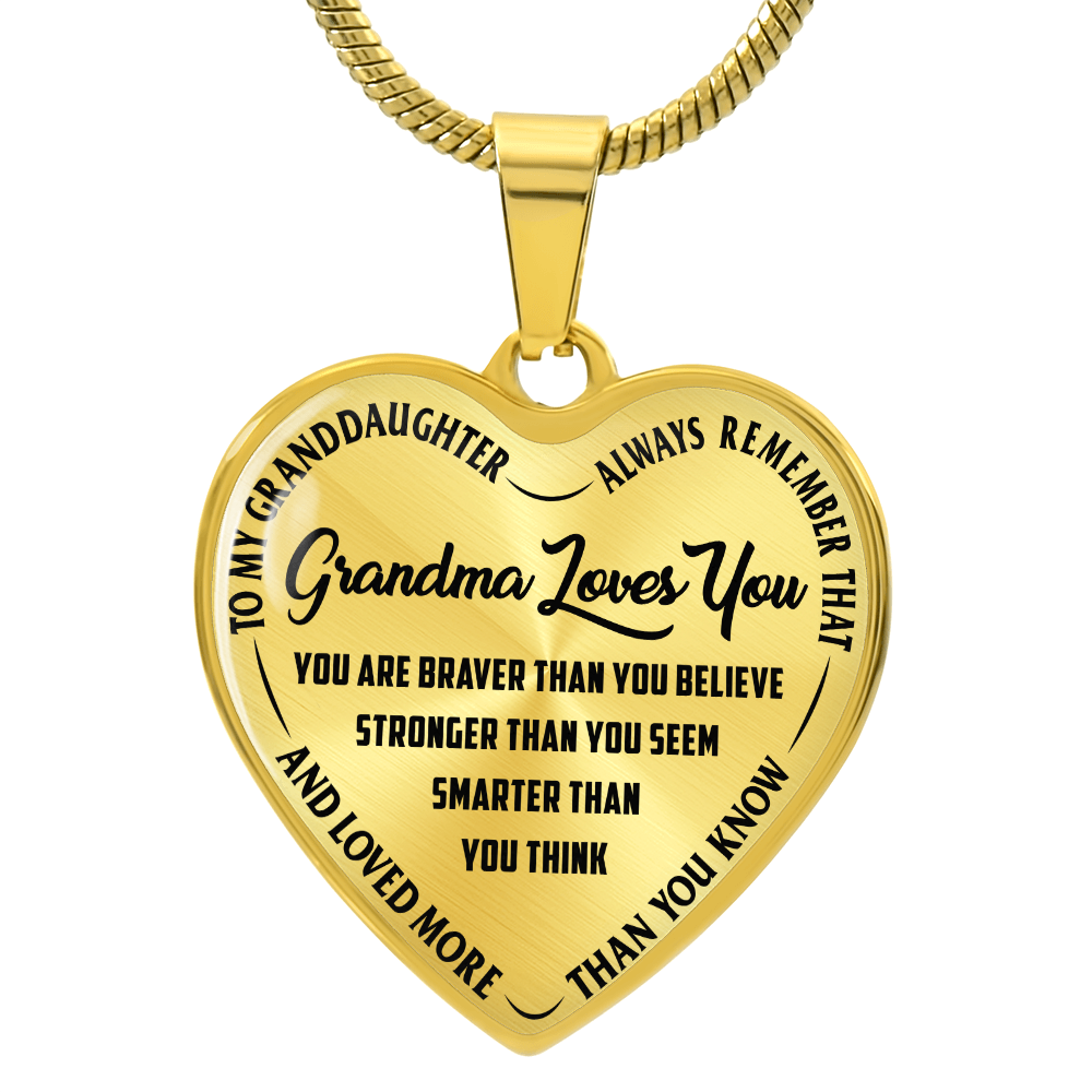 Grandma Loves You - Heart Necklace - Marlofy.com