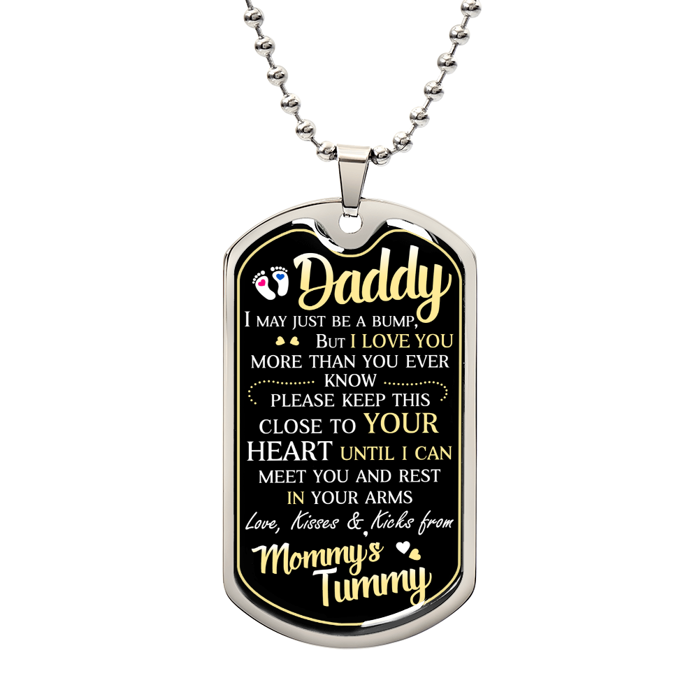 Dad To Be - Dog Tag Necklace - Marlofy.com