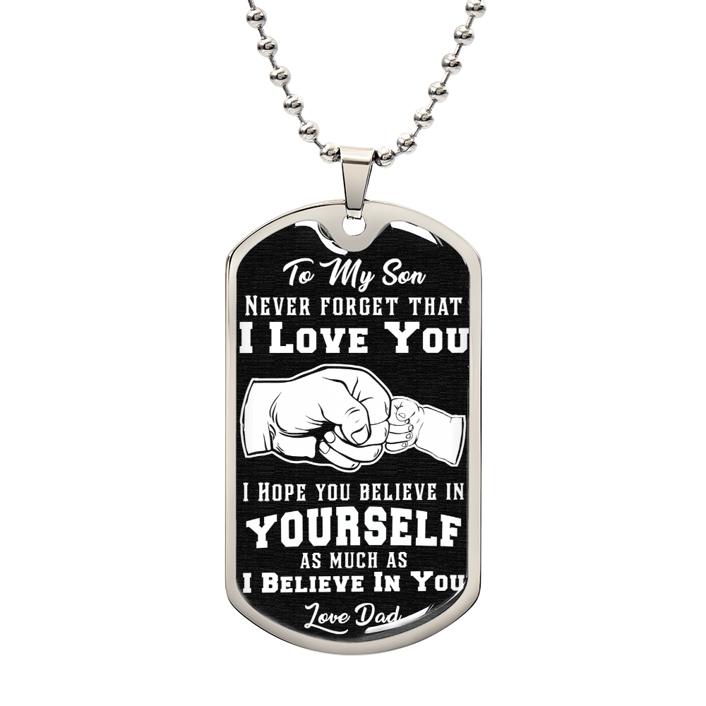 Believe In Yourself - Dog Tag Necklace - Marlofy.com
