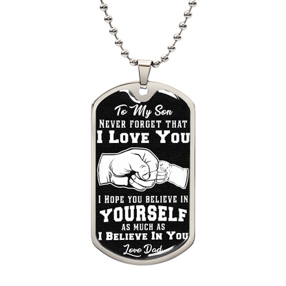 Believe In Yourself - Dog Tag Necklace - Marlofy.com