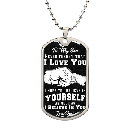 Believe In Yourself - Dog Tag Necklace - Marlofy.com