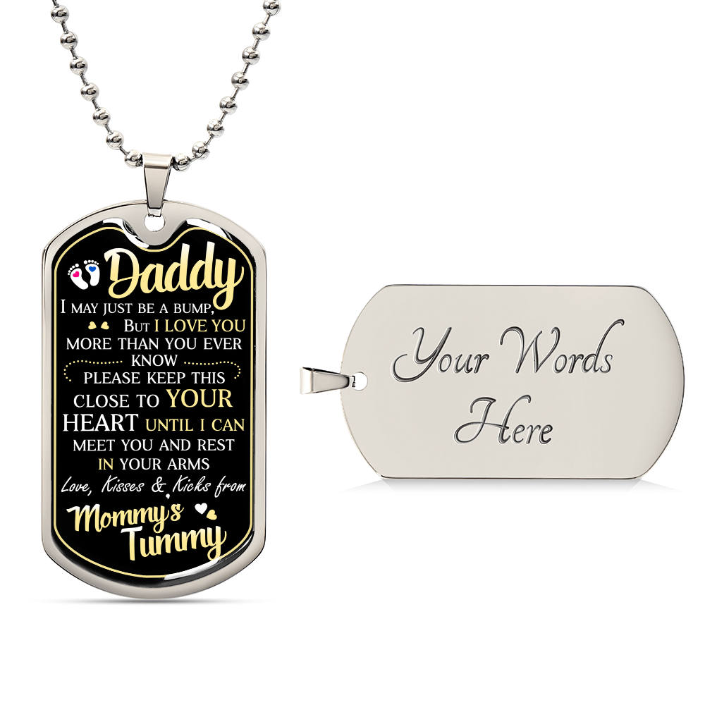 Dad To Be - Dog Tag Necklace - Marlofy.com
