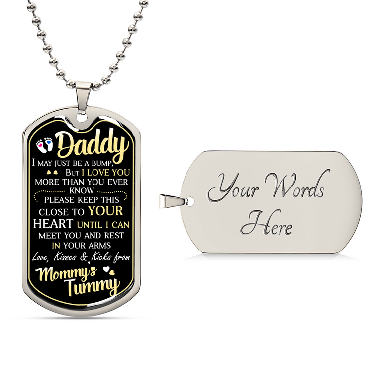Dad To Be - Dog Tag Necklace - Marlofy.com