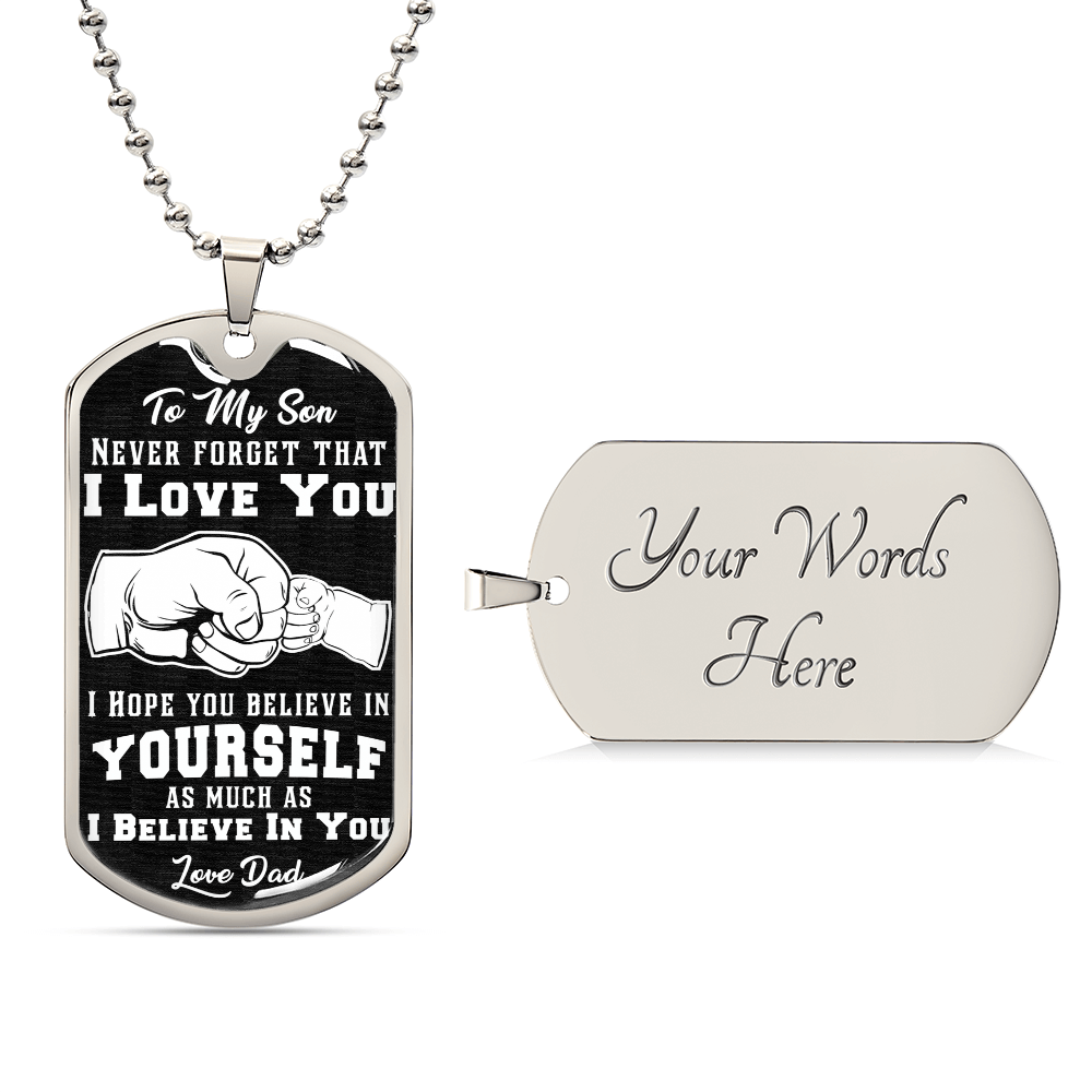 Believe In Yourself - Dog Tag Necklace - Marlofy.com