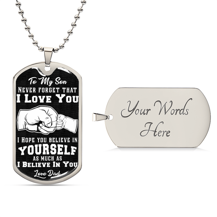 Believe In Yourself - Dog Tag Necklace - Marlofy.com