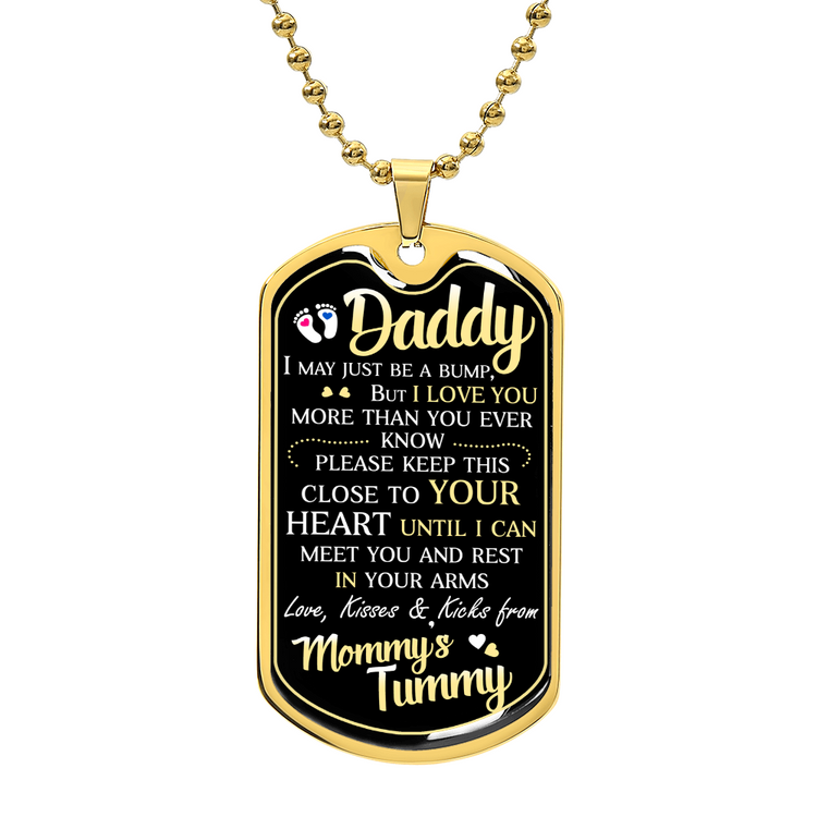 Dad To Be - Dog Tag Necklace - Marlofy.com
