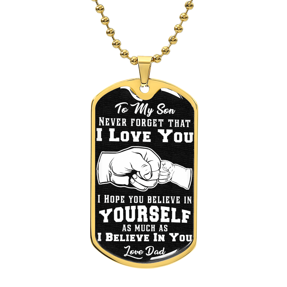Believe In Yourself - Dog Tag Necklace - Marlofy.com