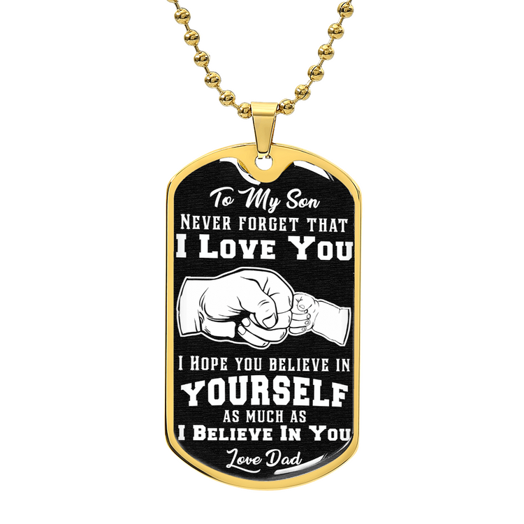 Believe In Yourself - Dog Tag Necklace - Marlofy.com