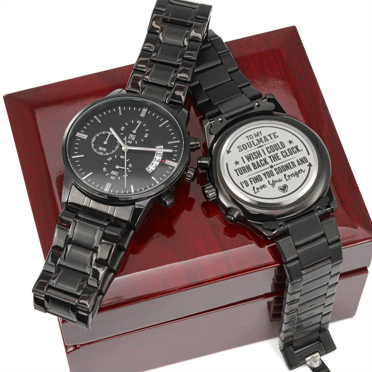 To My Soulmate Turn Back the Clock (Charcoal Black) – Men&