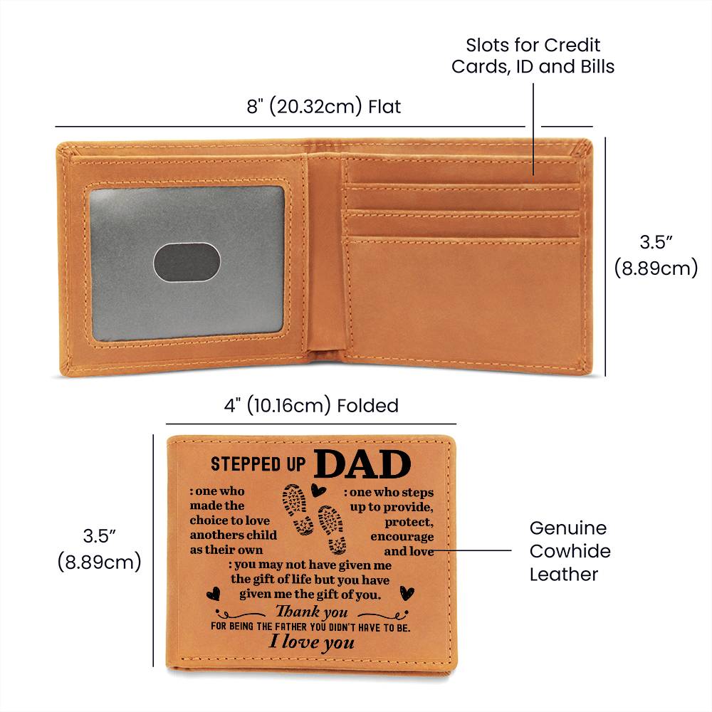 To My Stepdad Choice to Love – Leather Wallet - Marlofy.com