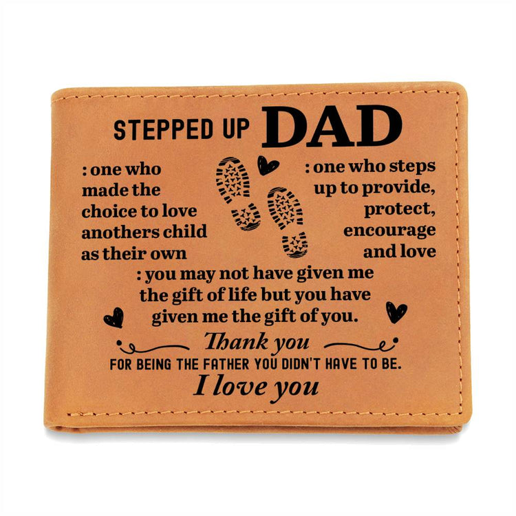 To My Stepdad Choice to Love – Leather Wallet - Marlofy.com