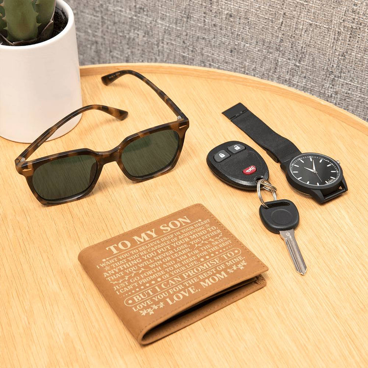 To My Son Promise (Yellow) – Leather Wallet - Marlofy.com