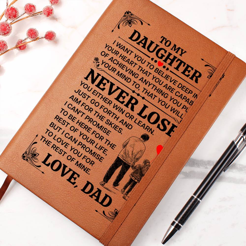 To My Daughter Promise – Leather Journal - Marlofy.com