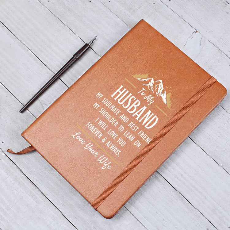 My Soulmate and Best Friend - Leather Journal - Marlofy.com