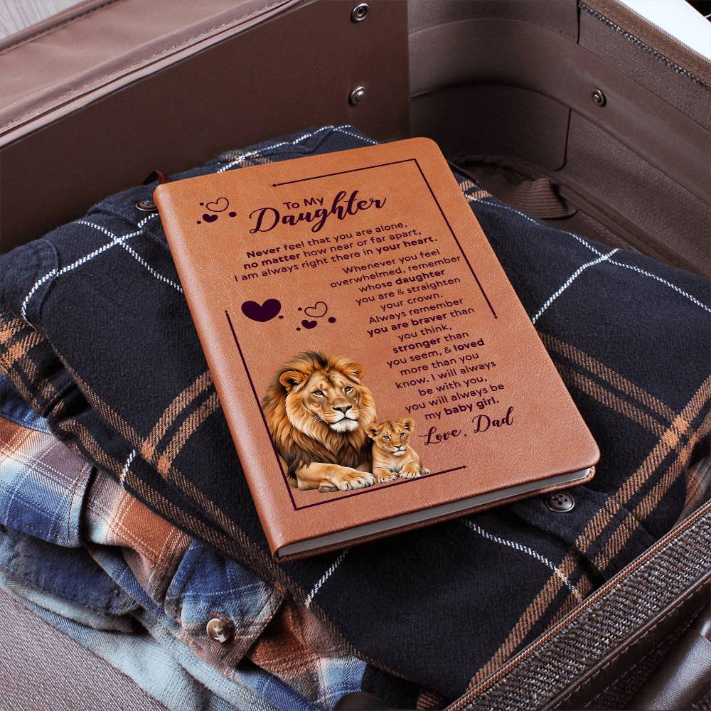 To My Daughter Your Crown – Leather Journal - Marlofy.com
