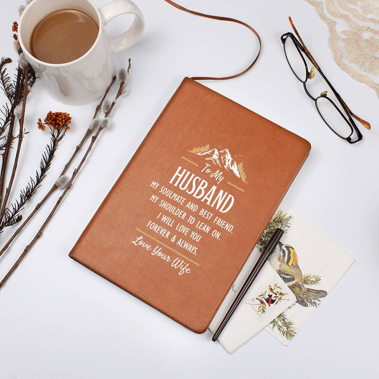 My Soulmate and Best Friend - Leather Journal - Marlofy.com