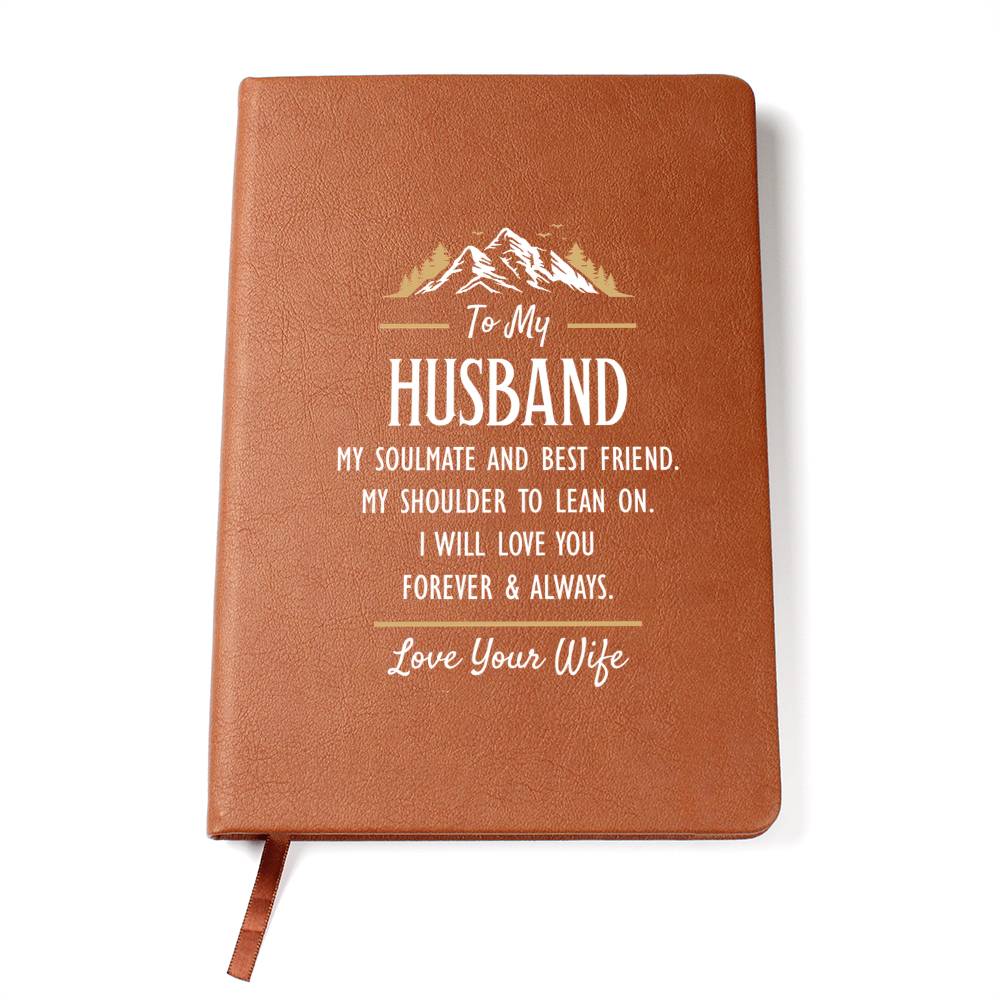 My Soulmate and Best Friend - Leather Journal - Marlofy.com