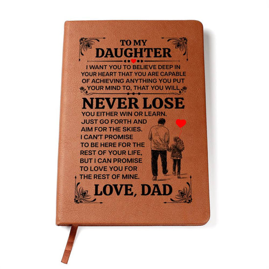 To My Daughter Promise – Leather Journal - Marlofy.com