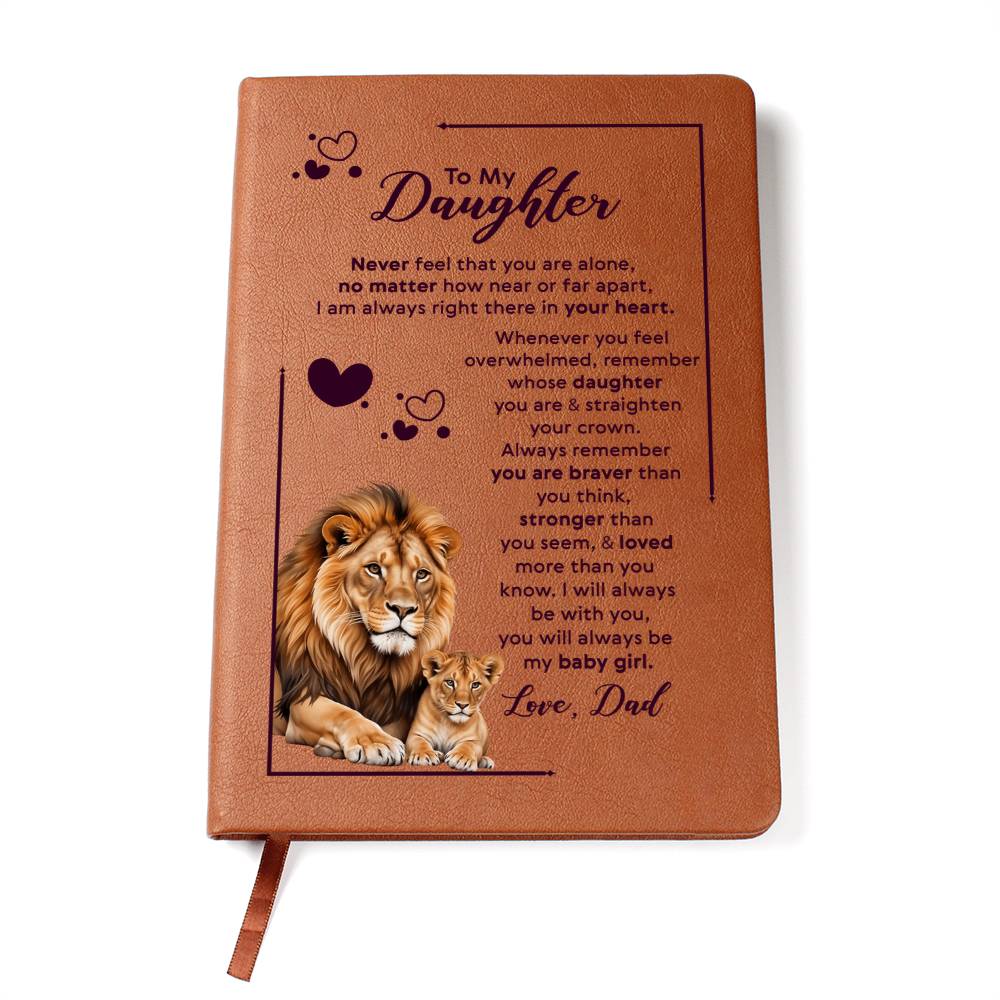 To My Daughter Your Crown – Leather Journal - Marlofy.com