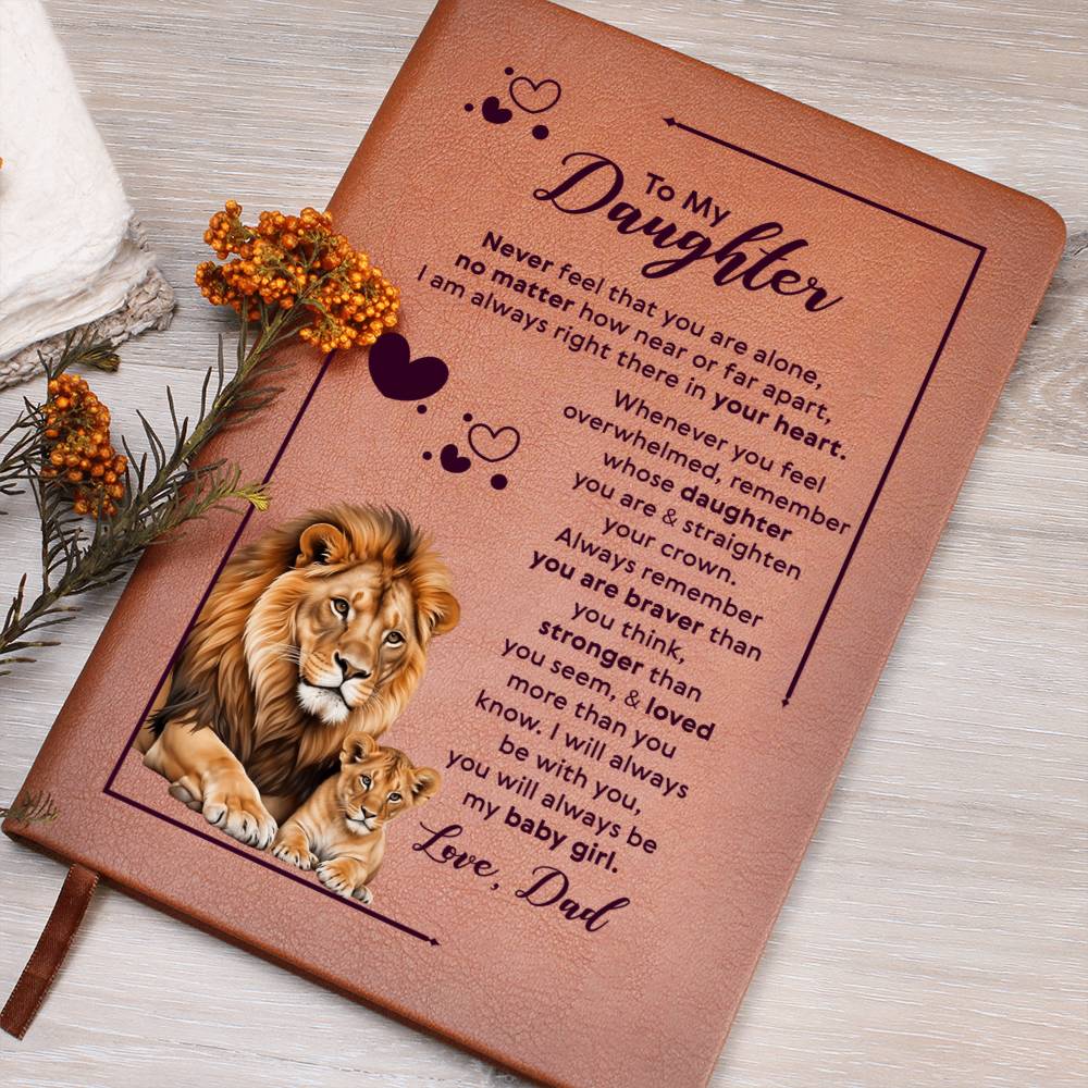 To My Daughter Your Crown – Leather Journal - Marlofy.com
