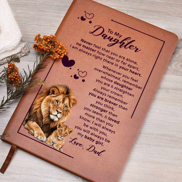 To My Daughter Your Crown – Leather Journal - Marlofy.com