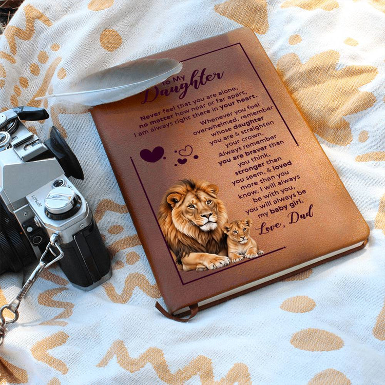 To My Daughter Your Crown – Leather Journal - Marlofy.com