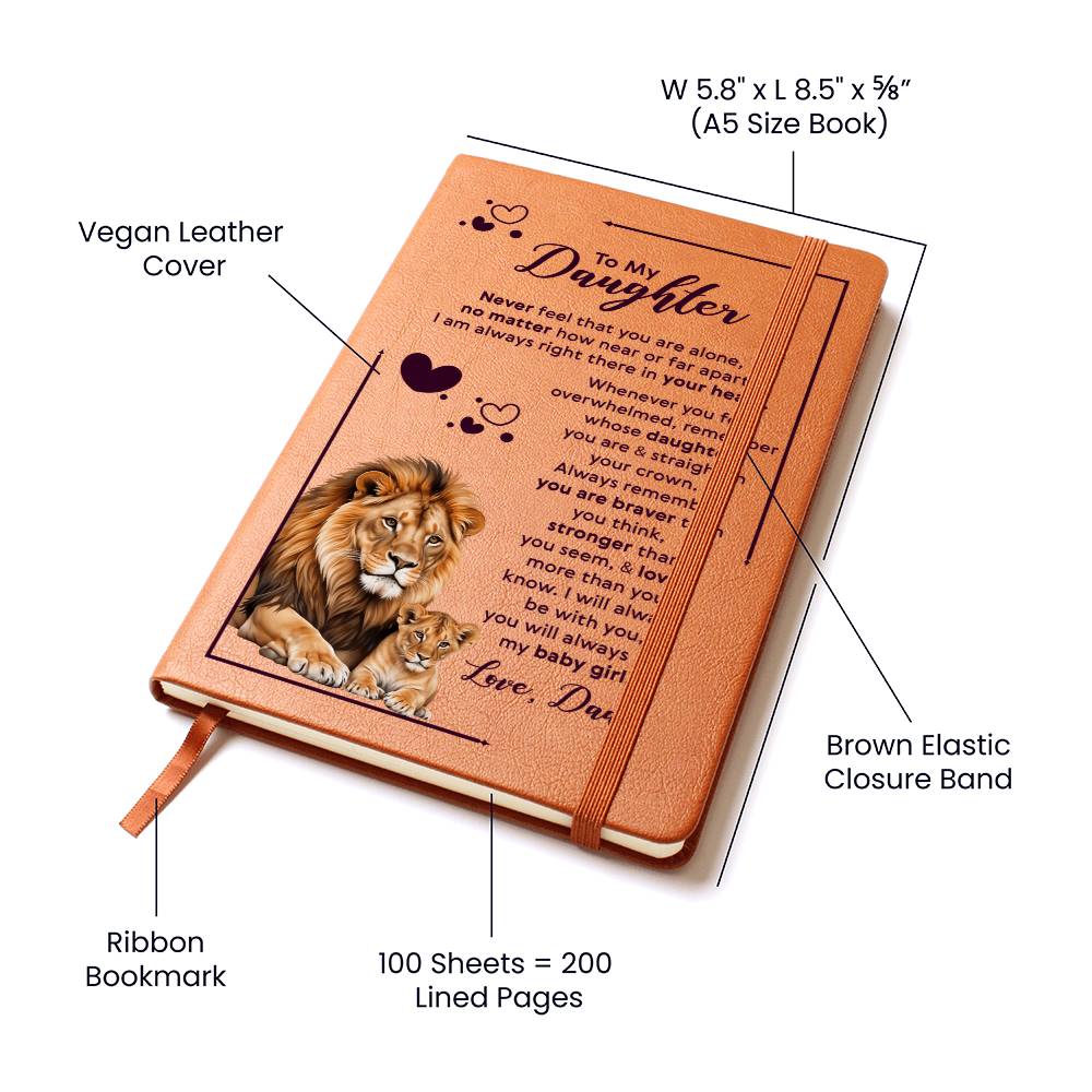 To My Daughter Your Crown – Leather Journal - Marlofy.com