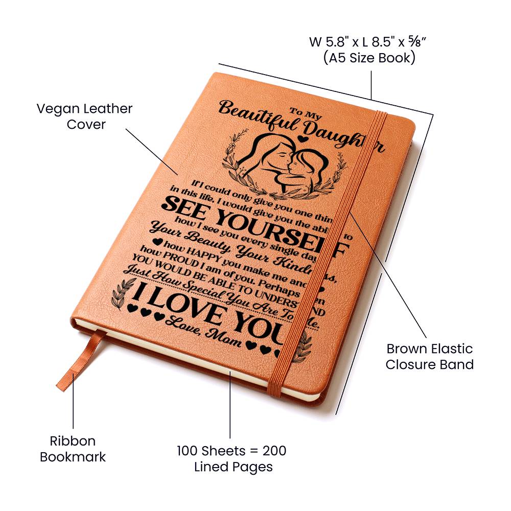 To My Beautiful Daughter – Leather Journal - Marlofy.com