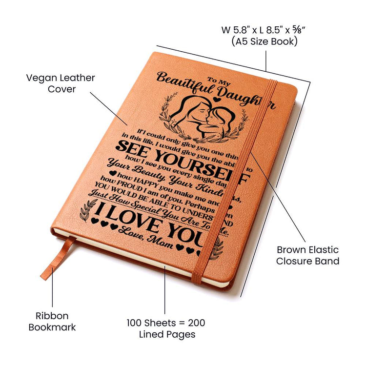 To My Beautiful Daughter – Leather Journal - Marlofy.com