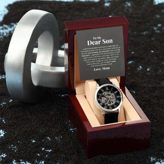 To My Dear Son Always Remember I Love You – Openwork Watch - Marlofy.com