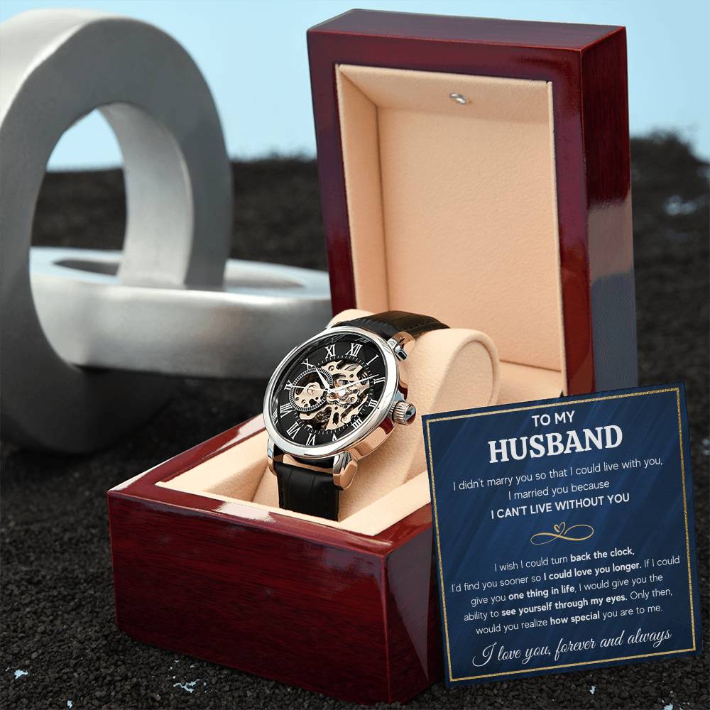 To My Husband Eyes – Openwork Watch - Marlofy.com