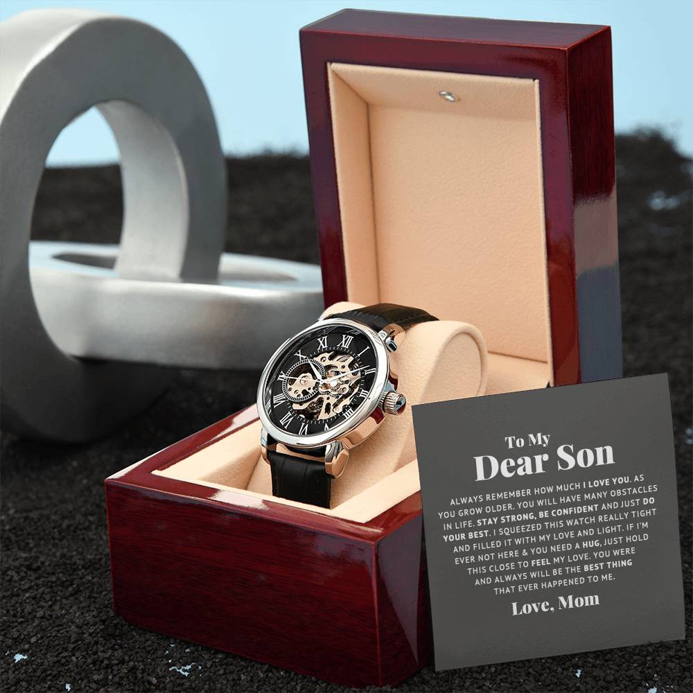 To My Dear Son Always Remember I Love You – Openwork Watch - Marlofy.com