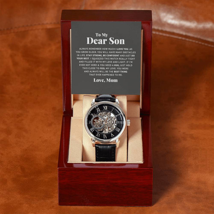 To My Dear Son Always Remember I Love You – Openwork Watch - Marlofy.com