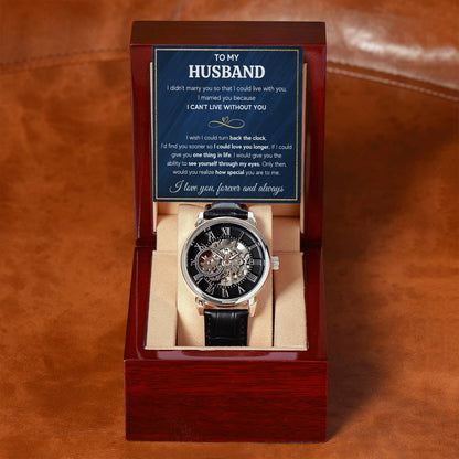 To My Husband Eyes – Openwork Watch - Marlofy.com