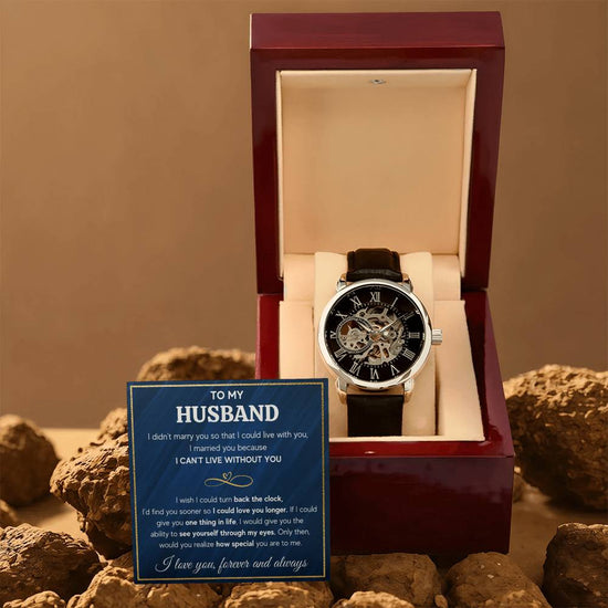 To My Husband Eyes – Openwork Watch - Marlofy.com
