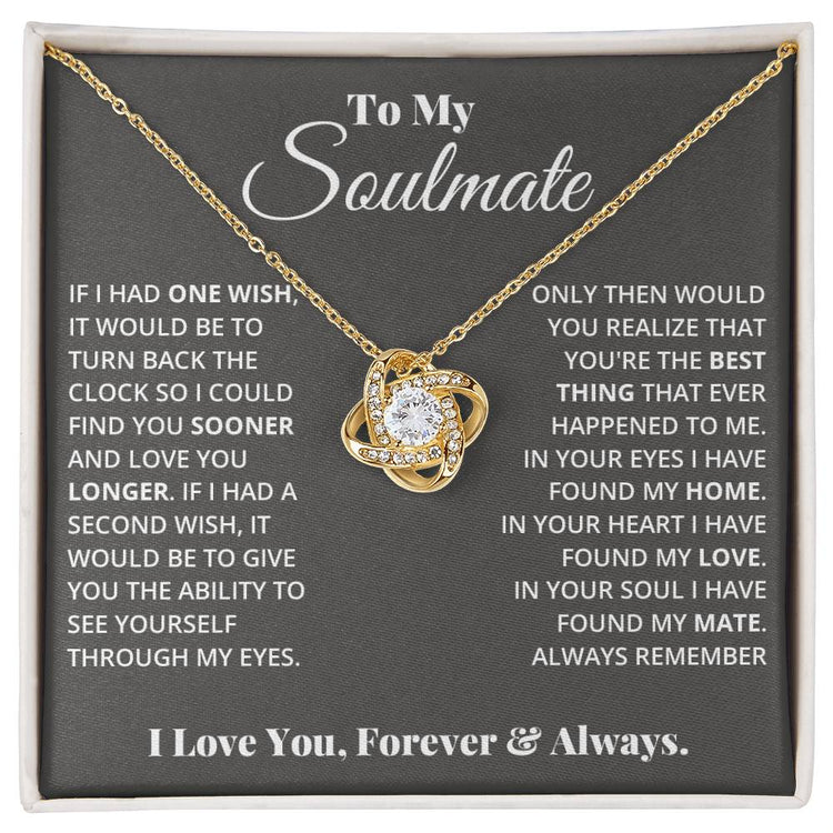 To My Soulmate - Love Knot Necklace - Marlofy.com