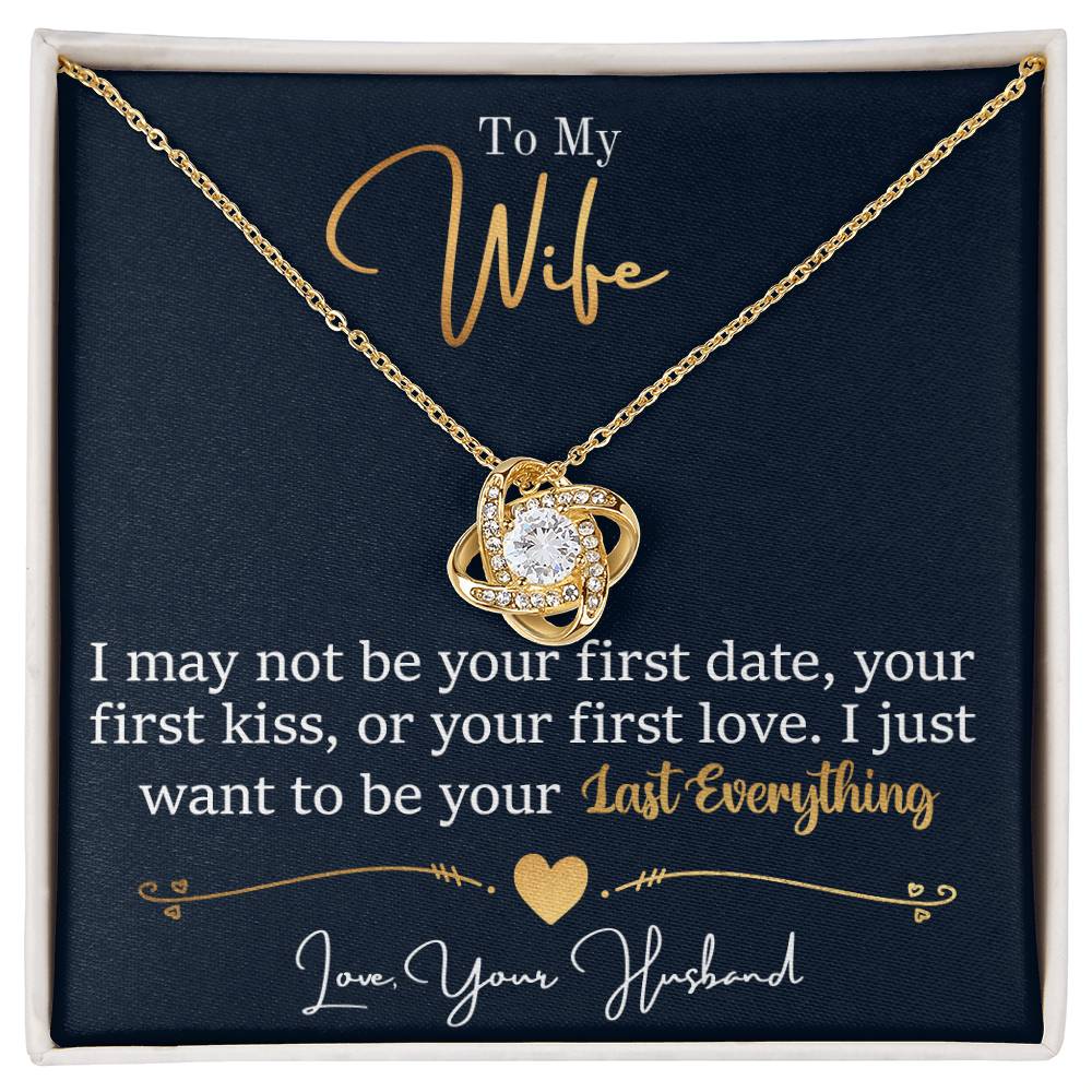 To My Last Everything - Love Knot Necklace - Marlofy.com