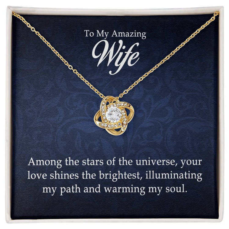To My Amazing Wife - Love Knot Necklace - Marlofy.com
