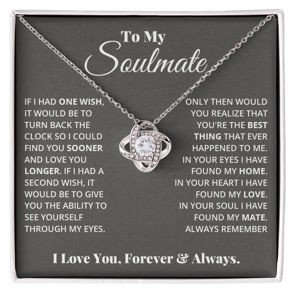 To My Soulmate - Love Knot Necklace - Marlofy.com