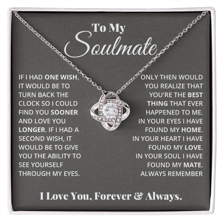 To My Soulmate - Love Knot Necklace - Marlofy.com