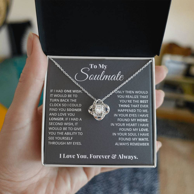 To My Soulmate - Love Knot Necklace - Marlofy.com