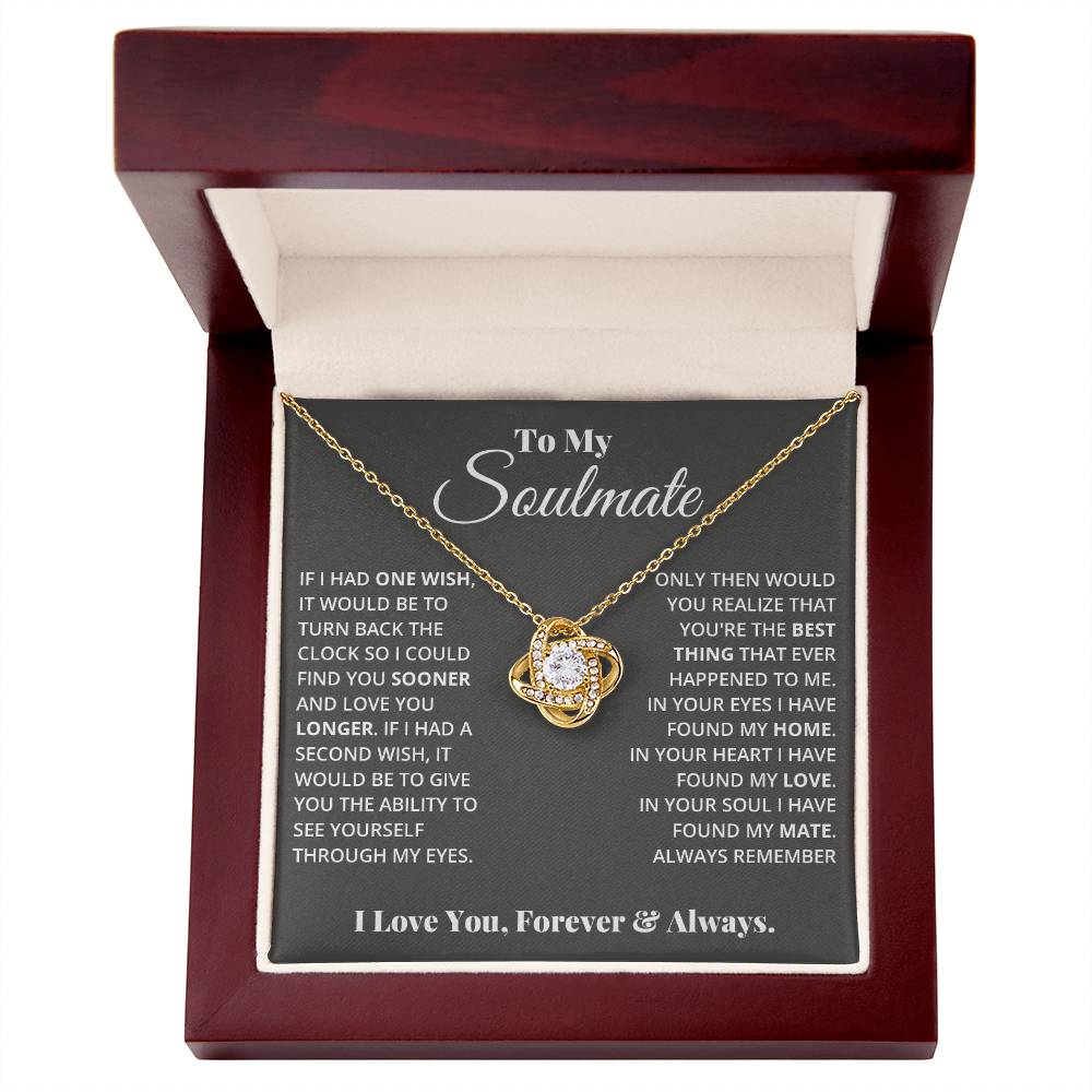 To My Soulmate - Love Knot Necklace - Marlofy.com