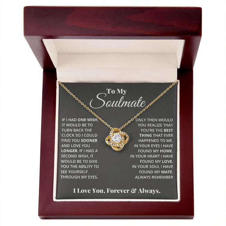 To My Soulmate - Love Knot Necklace - Marlofy.com