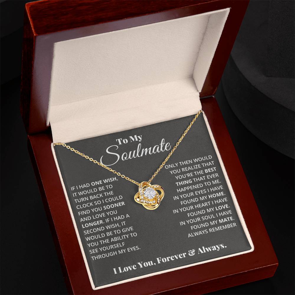 To My Soulmate - Love Knot Necklace - Marlofy.com