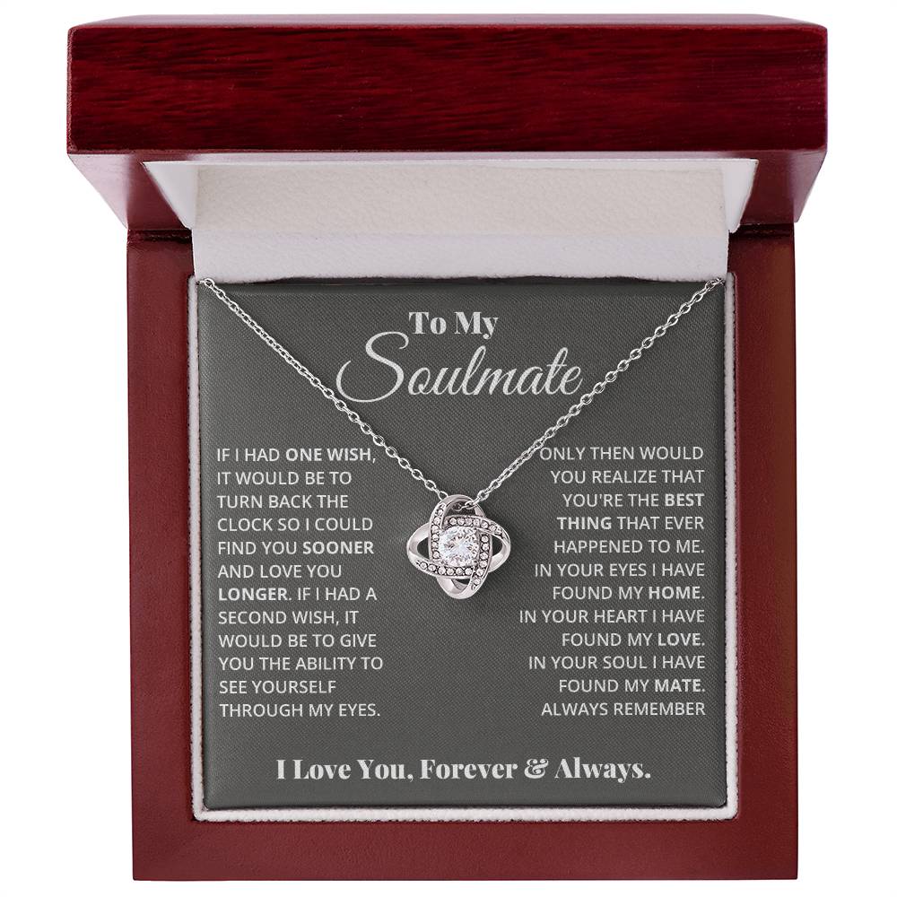 To My Soulmate - Love Knot Necklace - Marlofy.com