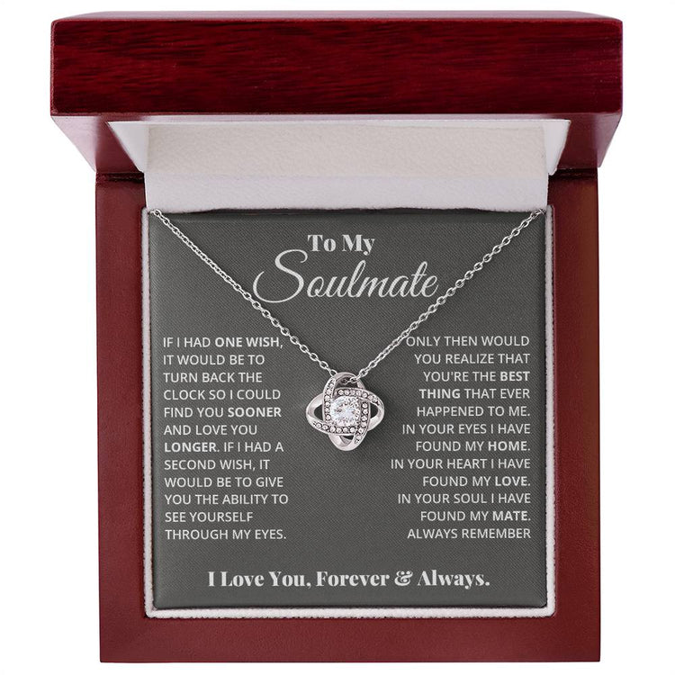 To My Soulmate - Love Knot Necklace - Marlofy.com